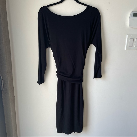 Aritzia Babaton The Group Friedman wrap / shift black dress S - Picture 9 of 11